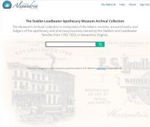 Apothecary Archival Collection Search Page