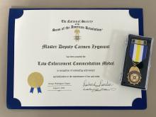 certificate and medal for law enforcement commendation