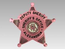 pink deputy sheriff badge for breast cancer awareness