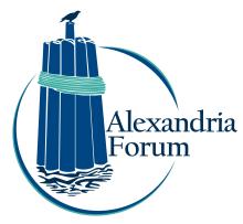 Alexandria Forum with drawing of river piling