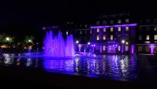 City Hall lit in purple for domestic violence awareness