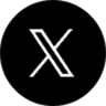 X logo in black circle (formerly Twitter)