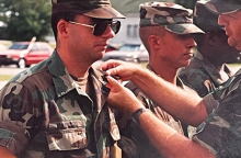 soldier being pinned