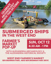 Farmer's Market Pop-Up flyer, image of equipment used in ship ponding