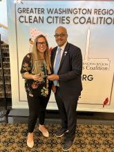 city employee receiving the award
